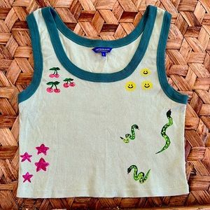 Coney Island Picnic Green Painted Tank